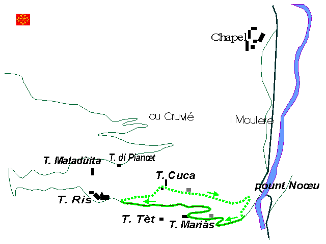 mappa del percorso in localit Agnelli