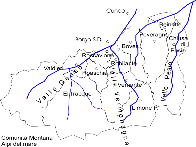 Mappa territorio su provincia